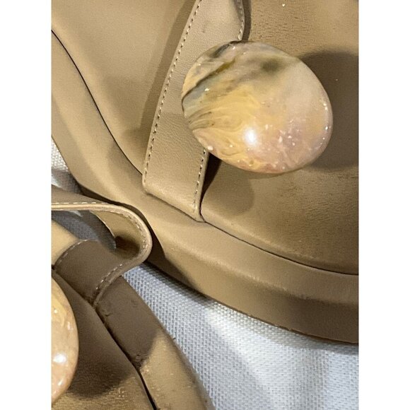 GIA BORGHINI x RHW Plexi Gem Stone Toe Sandals in Taupe 40.5 Womens Wrap Leather - Picture 12 of 15
